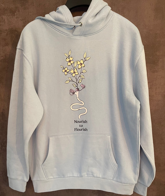 Nourish to flourish hoodie