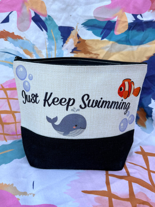 Just Keep Swimming Zip Bag