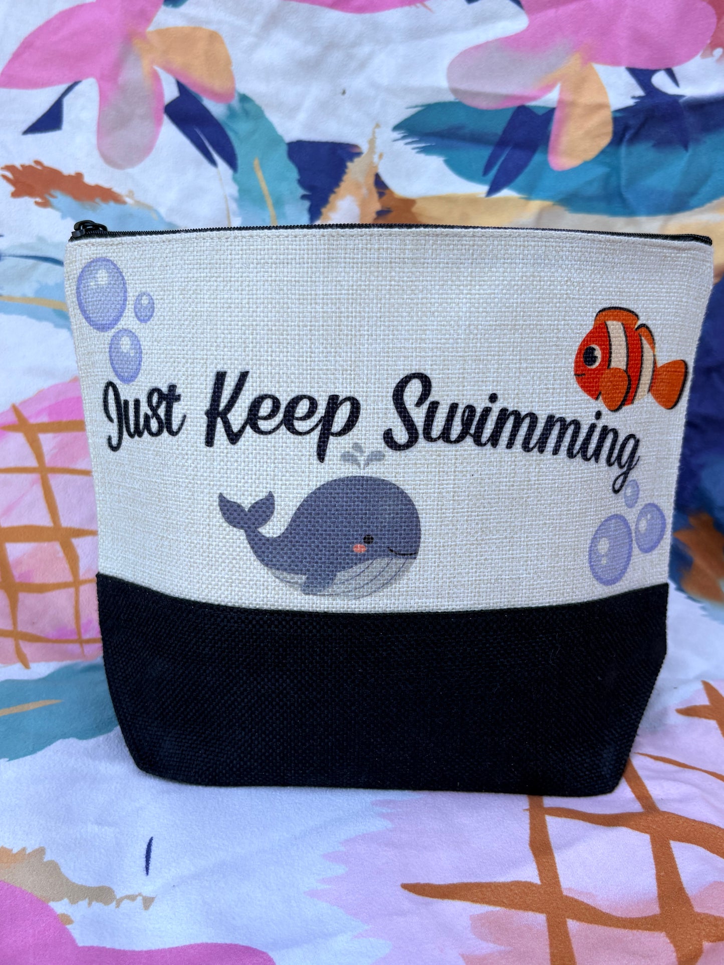 Just Keep Swimming Zip Bag