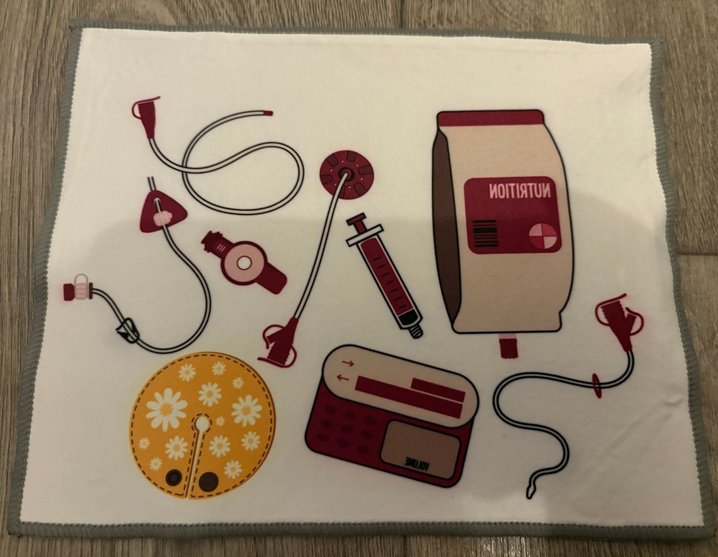 Tubie supplies medication mat